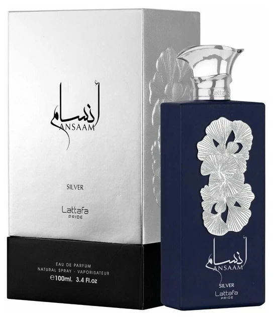 Lattafa Pride Ansaam Silver Eau De Perfume Long Lasting Unisex 100ML
