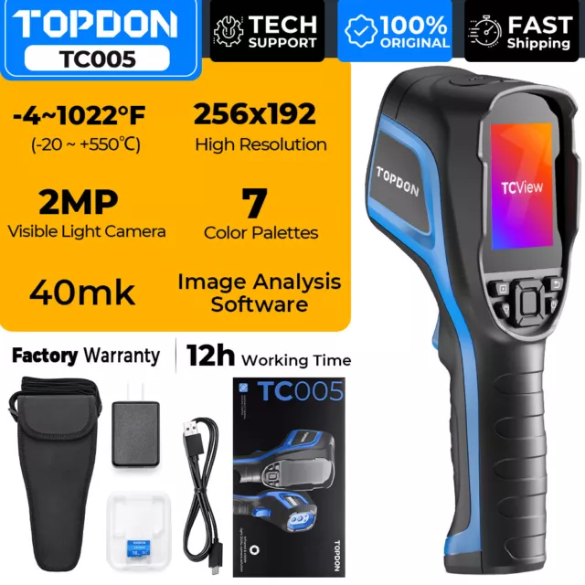 NEW! TOPDON Handheld Thermal Imaging Camera IR Infrared Thermometer Image TC005