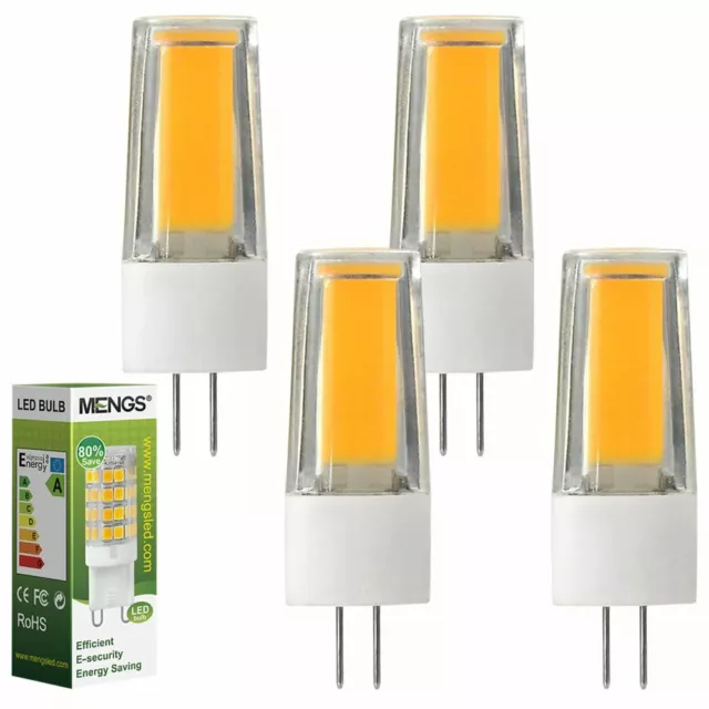 4x MENGS G4 5W=40W COB LED Glühbirne Flimmerfrei 360LM AC/DC 12V Warm/Kaltweiß