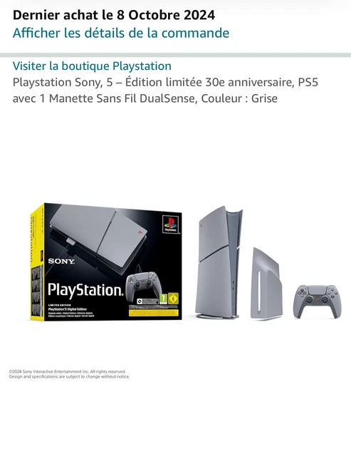 Console Sony PS5 Slim Digital Edition 30th Anniversary Limited - Précommande