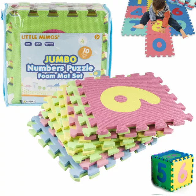 10 PC Bébé Tapis Mousse Numéro Emboîtement Puzzle Enfants Learn Play 10