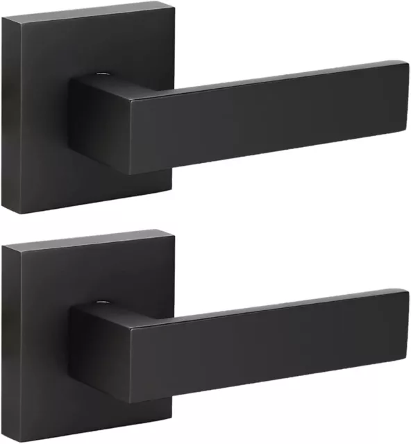 Knobwell 2 pack heavy duty dummy door handle Black