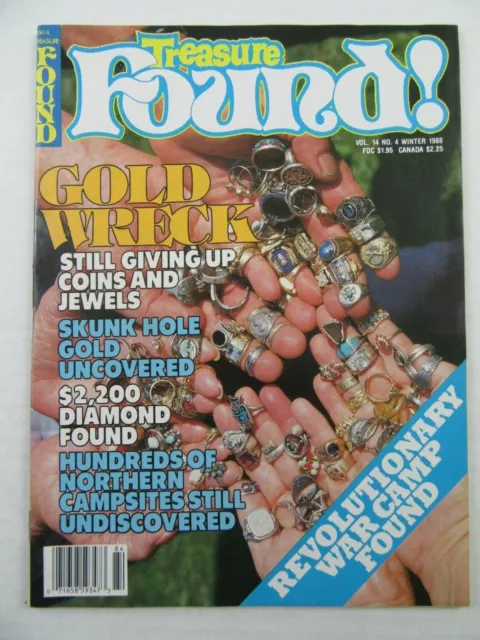 TREASURE FOUND Magazine Vol.14 No.4 Winter 1988 GOLD WRECK * REV. WAR Camp Found