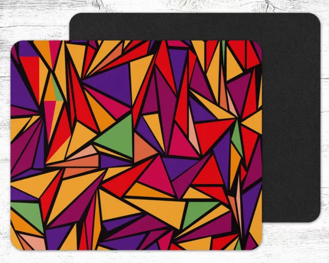 Graffiti Abstract Triangles Design Mouse Pad Mat Neoprene Rectangle #7