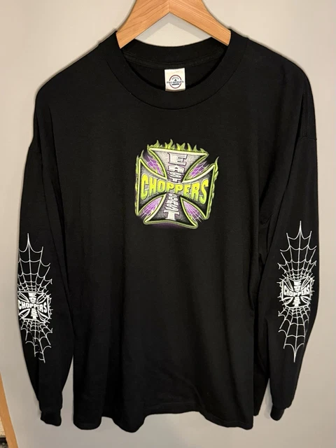 VINTAGE WEST COAST Choppers Long sleeve Shirt Size L Jesse James