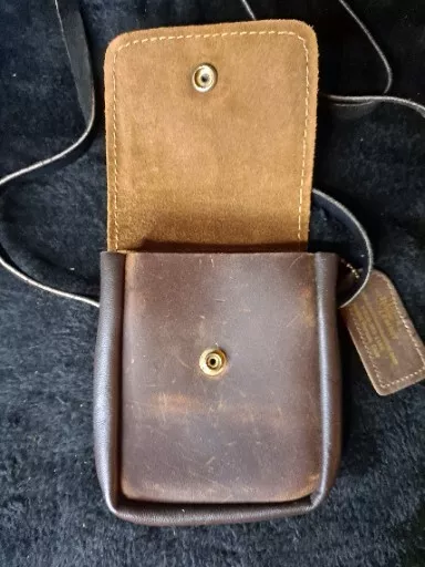 Real Leather Phone Purse Should Bag Cross Body Bag Handmade Dark Brown With Snap
