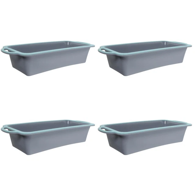 4 tostadas de pan rectangular de silicona molde para hornear pan