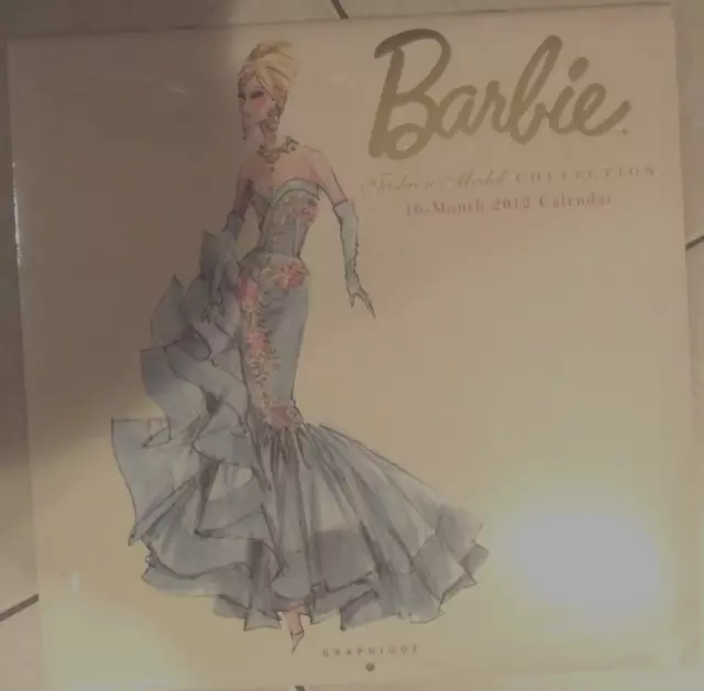 Barbie Fashion Model Collection 16 Month 2012 Calendar RARE HTF