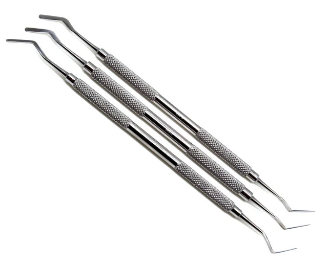 3 Pcs Dental Heidman Plastic Composite Filling Stainless Steel Instruments