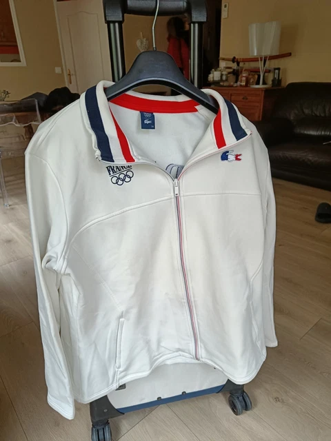 Veste Vintage Le Coq Sportif Espagne - Survêtement Femme Taille S, Rouge, Zip