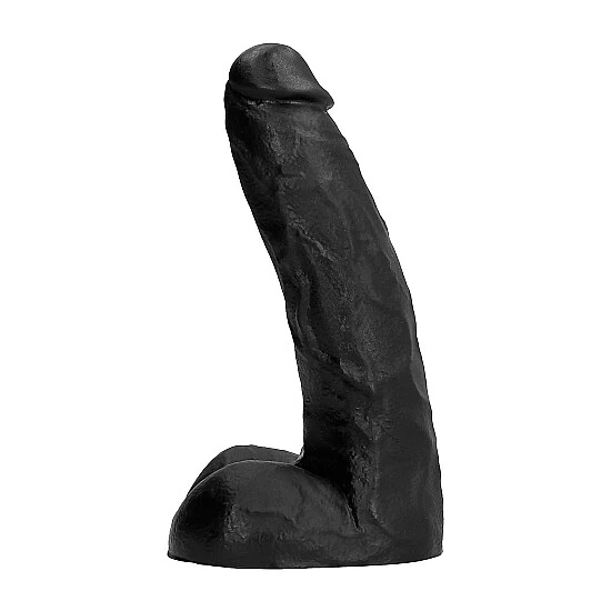 All Black Pene Realístico Con Testículos 22Cm