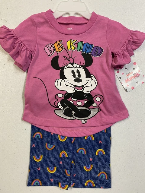 Disney Minnie Mouse 2pc Shorts & Shirt Outfit Size 18 Months  NWT