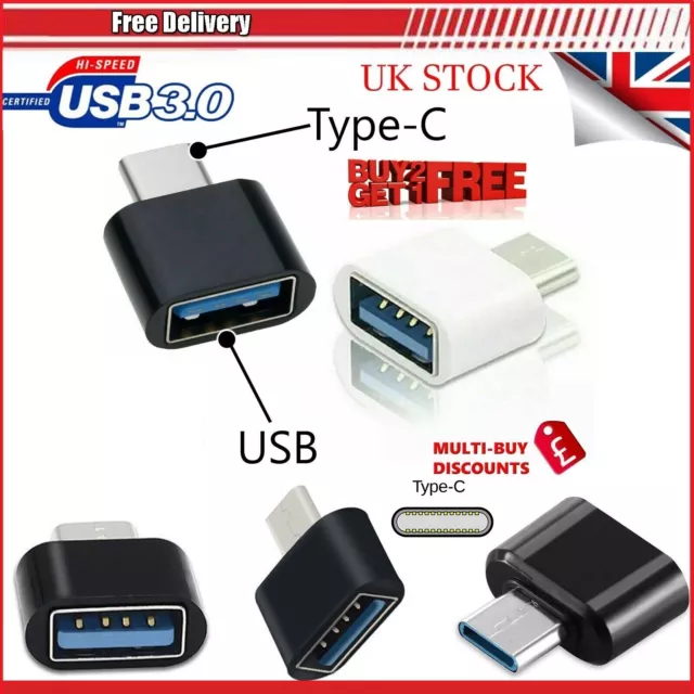 Type C to USB OTG Adapter  3.0 USB-C 3.1 Male A Female Data Connector Converter