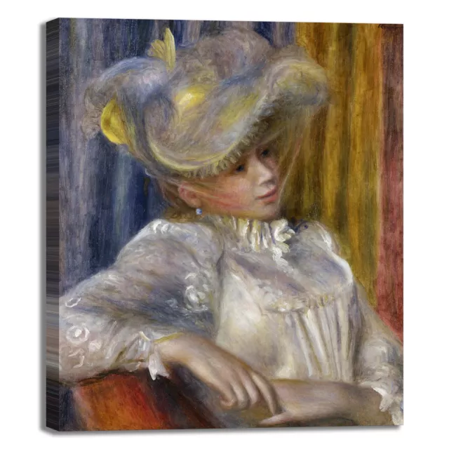 Renoir donna con cappello design quadro stampa tela dipinto telaio arredo casa