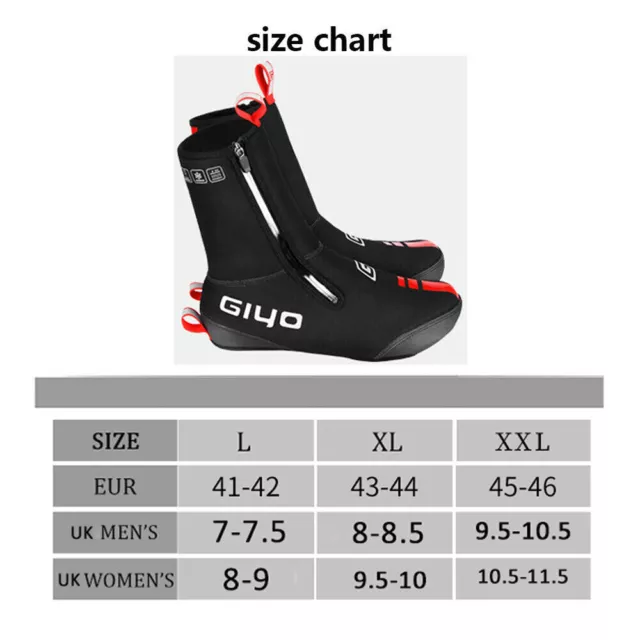 GIYO Red Waterproof Cycling Shoe Covers MTB Road Bike Overshoes Warm Thermal