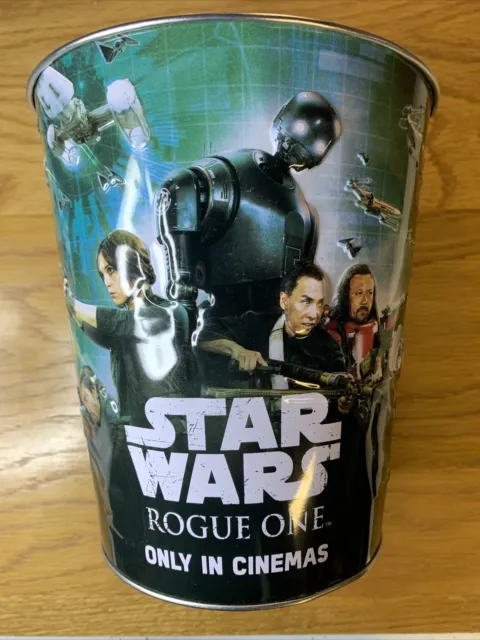 Disney Star Wars “Rogue One” Promotional Cinema Movie Metal Tin Popcorn Bucket