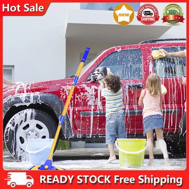 Car Detailing Brush Chenille Car Mop Head Wipe Mop Auto Accessory (Blue)