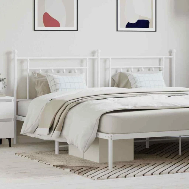 Vidaxl Testiera in Metallo Bianco 193 cm