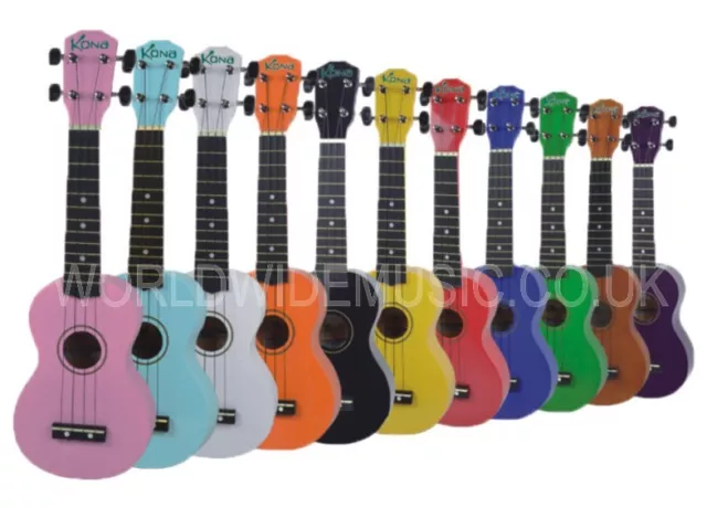 Kona 21 Soprano Ukuele in a Choice of Colours includes a lightweight carry bag