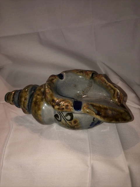 Vintage Porcelain Ashtray Conch Shell Sea Shell