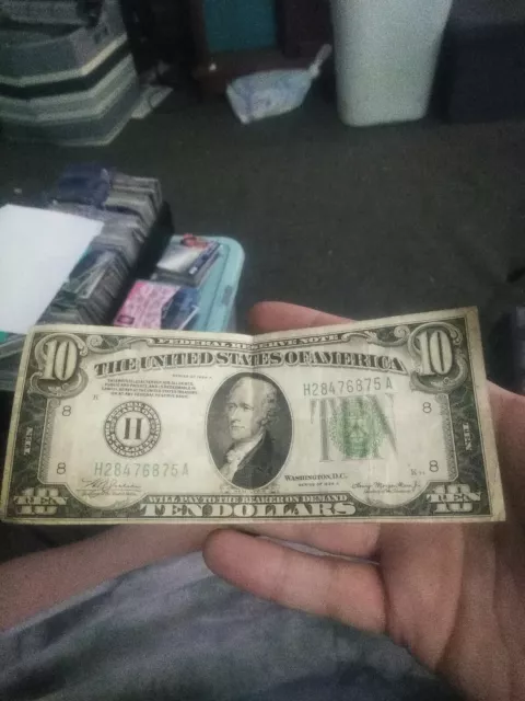 1934-A $10 Dollar Bill FRN Federal Reserve Note H28476875A
