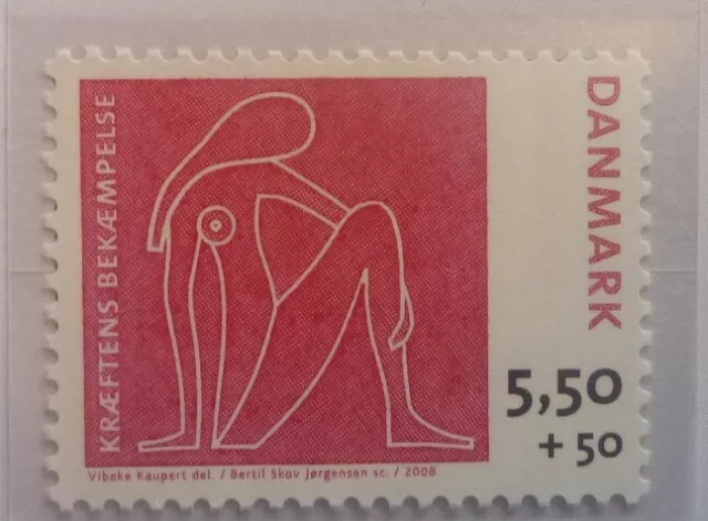 Denmark 2008 Danish Cancer Society- Breast Cancer Mint Stamp