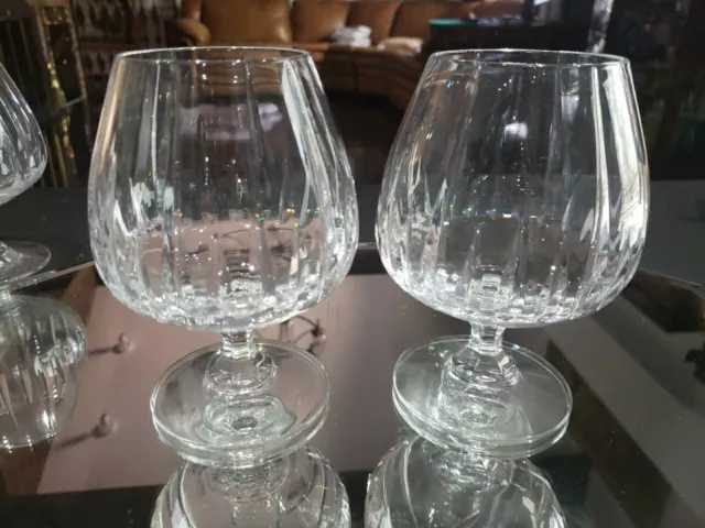 (2) LARGE Brandy Snifter Cognac Glasses 5-3/4" Mikasa Crystal "ARCTIC LIGHTS"