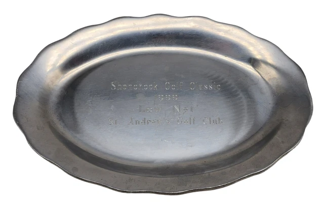 1999 Olde Country Reproduction Pewter SHENOROCK GOLF CLASSIC Bread Tray Trophy