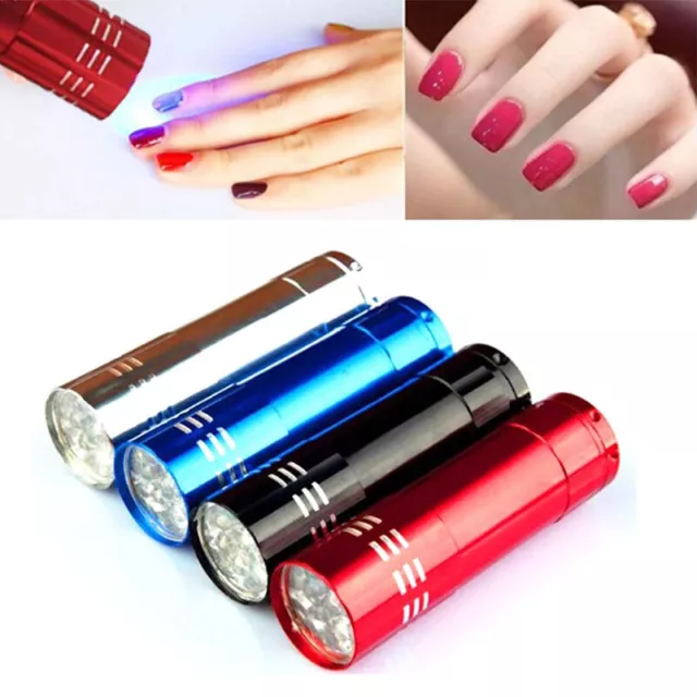 9 Led Uv Licht Nagel Trockner Gel Aushärtung Lampe Taschenlampe Neue Mini G