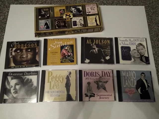 NOSTALGIA COLLECTION 8 CDs  ROBESON PEGGY LEE AL JOLSON MARIO LANZA DORIS DAY