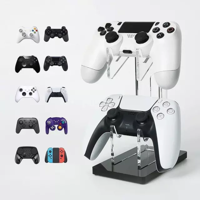 T0# Acrylic Gamepad Stand for PS4/Xbox One/NS Series Controllers Holder (Black)