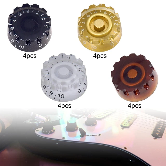 4 pièces boutons de guitare boutons de contrôle de vitesse de basse de