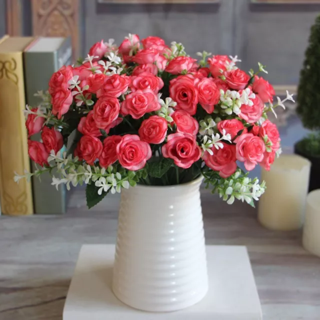 1 Bouquet Artificial Flowers No Watering Realistic Bright Color Artificial