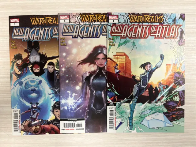 War Of The Realms New Agents Of Atlas #1 Set 1st, 2nd, & 3rd Print Marvel 2019