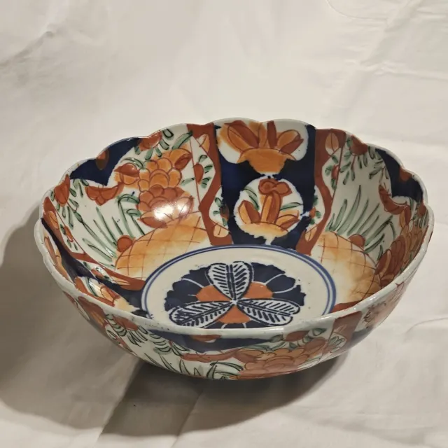 Antique Old Japanese Imari Hand Painted Porcelain Ceramic Bowl Japan