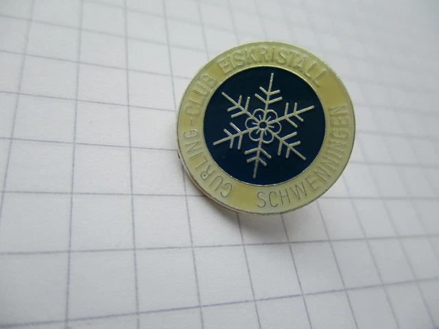 cc180) pin brooch curling club ice crystal shwenningen curling stick
