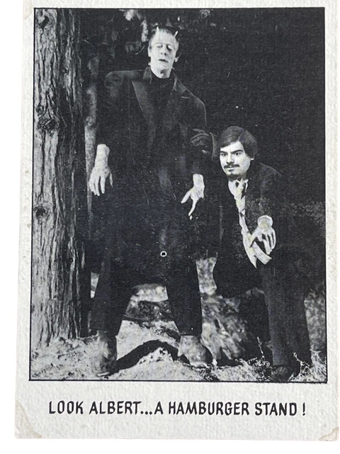 1973 Creature Feature You’ll Die Laughing #68 Frankenstein’s Monster Trade Card