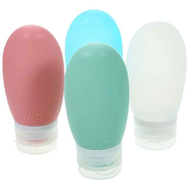 4 pz bottiglia da viaggio in silicone e soddisfazione perdite, spremibile