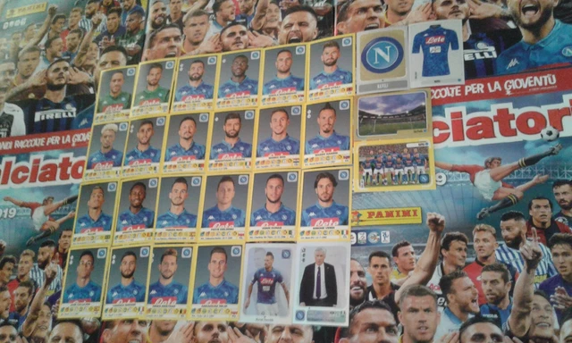 Collection Complète De Figurines Panini Napoli 1975/76 - 17 Figurines Avec Velina, Occasion, Excellent état