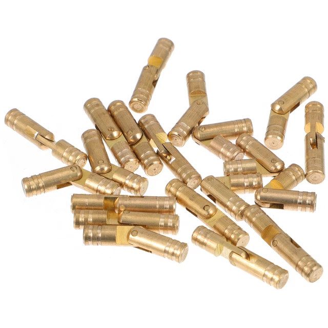 Mini Cerniere Metalliche Con Viti - 50 Pezzi 24x16 Mm Oro, Per Artigianato E Modellismo - Foto 3