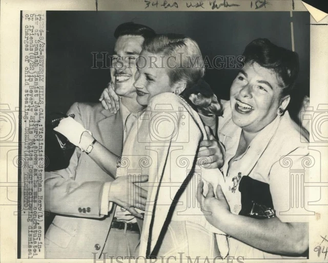 1947 Press Photo Violinist Stephan Hero, friends in Beverly Hills Police court