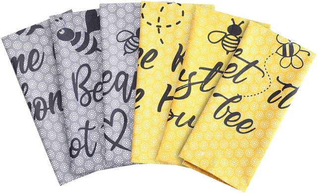 ACCENTHOME Cotton Kitchen Towels Set of 4 - Absorbent Dish Towels Set | Tea Towe