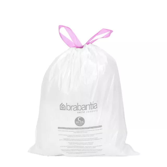 Rouleau 20 sacs poubelles 12 l blanc code C plastique