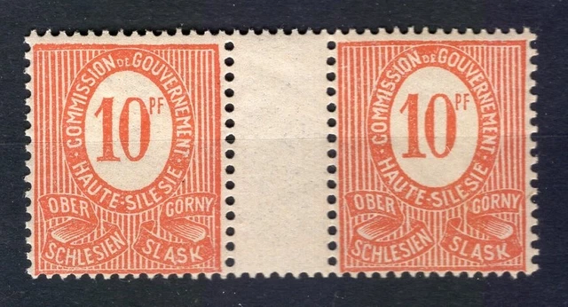 Oberschlesien 4ZW ZWISCHENSTEG**POSTFRISCH  y75835