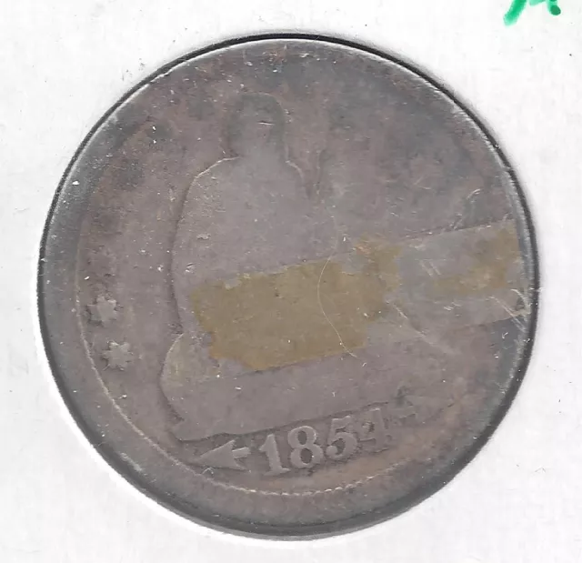 1854 With Arrows Seated Liberty Quarter