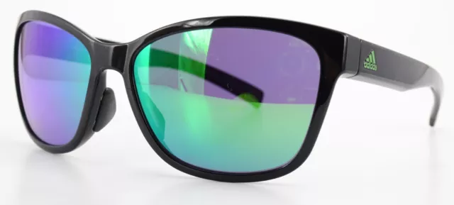 Adidas Sunglasses Excalate a428 00 6054 58-15 140 Black Cat Eye Optic Green