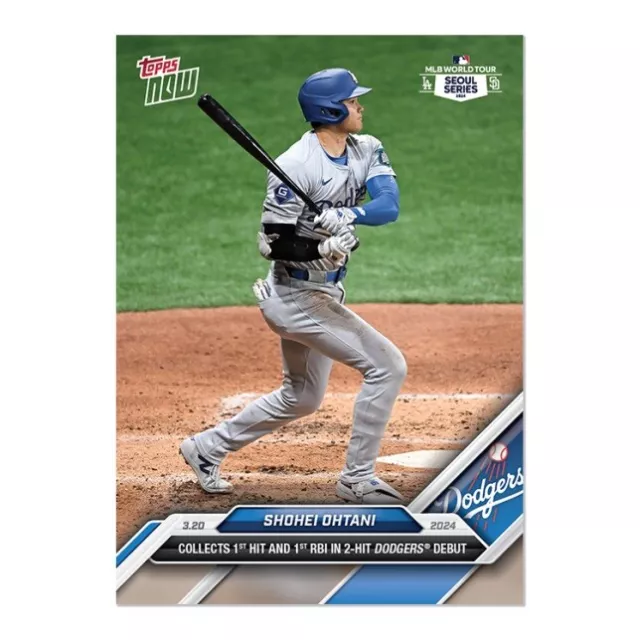SHOHEI OHTANI DODGERS Debut 2024 MLB TOPPS NOW Card 1 Presale 7.95