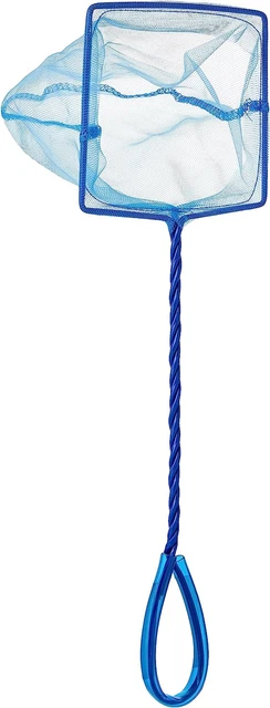 Marina 4-Inch Blue Fine Nylon Net with 10-Inch Handle, Aquarium Maintenance Tool