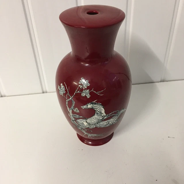 Crown Devon Fieldings Red Pegasus Horse Design 23cm Lamp Base CH