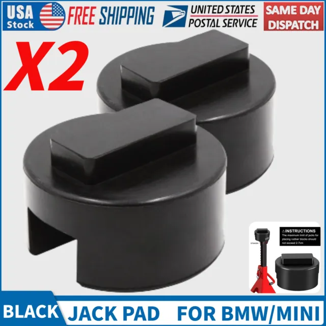 2PC Jack Stand Rubber Pads For BMW MINI Adapter Frame Fits 2-3 ton Jackstands